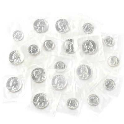 10 Proof Silver Roosevelt Dimes & 10 Proof Silver Washington Quarters