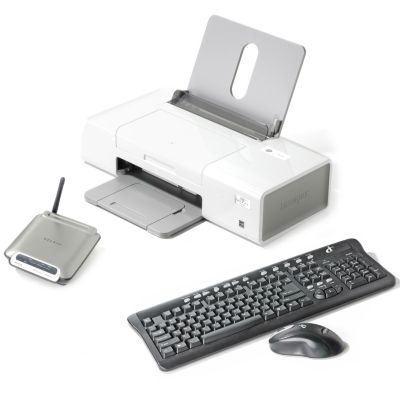 Lexmark Z1420 Wireless Printer, Belkin Router & Logitech Cordless Desktop