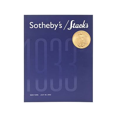 Sotheby's / Stacks Catalogue for 1933 $20 Saint-Gaudens Double Eagle Coin
