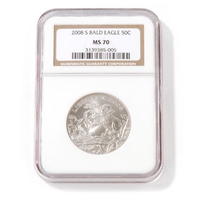 V50303 - 2008 Bald Eagle Commemorative Clad Half-Dollar MS70