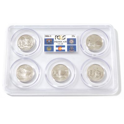 2006 S Five-Piece Clad Quarter Set PR69DCAM PCGS NGC