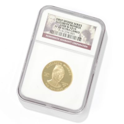 2008 Elizabeth Monroe $10 Proof Gold Coin PF69UC NGC OGP