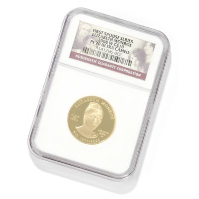 2008 Elizabeth Monroe $10 Proof Gold Coin PF70UC NGC OGP