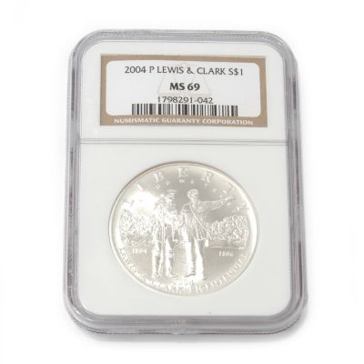 V50391 - 2004 Lewis & Clark Commemorative Silver Dollar MS69 NGC