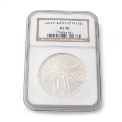 V50392 - 2004 Lewis & Clark Commemorative Silver Dollar MS70 NGC