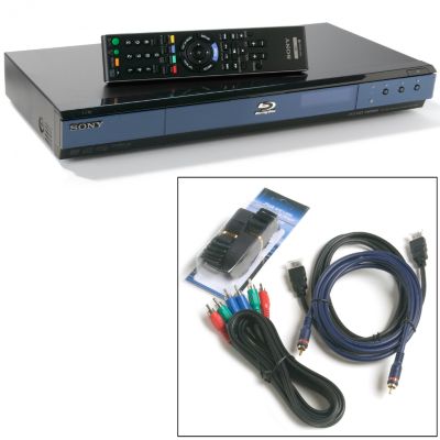  Sony 1080p Blu-ray Disc Player w/ Cables To Go HDTV Cable Pack 