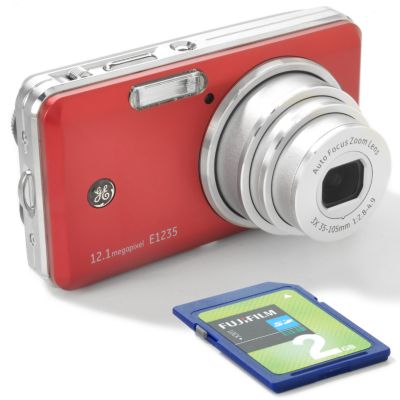 GE E1235 12.2MP Digital Camera & Fuji 2GB SD Card