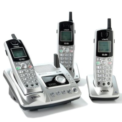 V-tech 5.8GHz Three Handset Cordless Phone & Digital Answering System