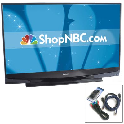 V51637 - Mitsubishi 60" 1080p 120Hz DLP HDTV & HD Cable Pack w/ $100 Rebate