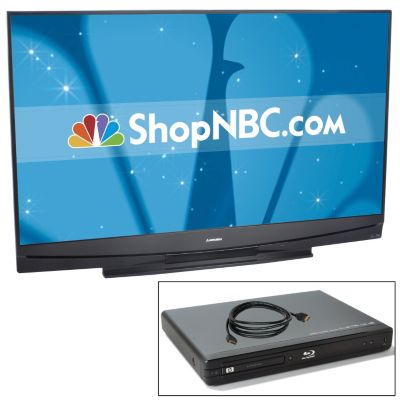 V51667 - Mitsubishi 73" 1080p 120Hz DLP HDTV & Blu-ray Player w/ HDMI Cable