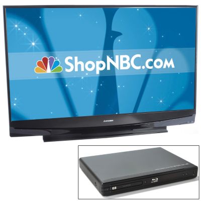 V51680 - Mitsubishi 65" 1080p 120Hz DLP HDTV & HP Blu-ray Disc Player