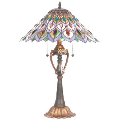 "Peacock" Shimmer Table Lamp
