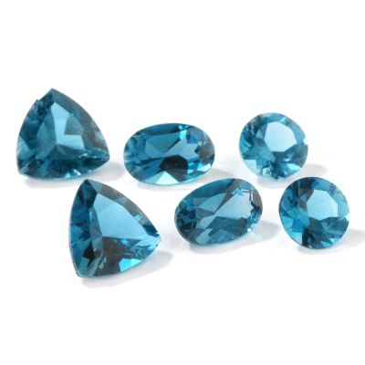 V75041 - Set of Six Multi-Cut London Blue Topaz