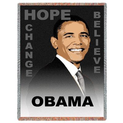 Commemorative Barack Obama "Believe" Throw Blanket