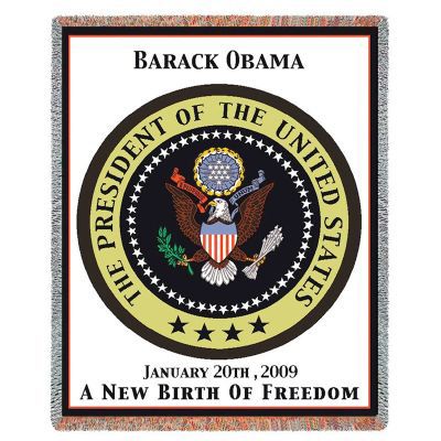 Commemorative Barack Obama Inaugural Throw Blanket