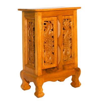 Hand-Carved Dragon or Elephant Tabletop Cabinet. DRAGON