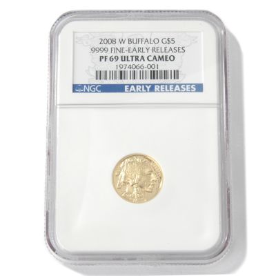 2008 $5 Gold Buffalo Coin PF69 Ultra Cameo Early Release NGC