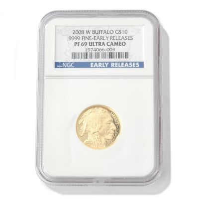 2008 $10 Gold Buffalo Coin PF69 Ultra Cameo Early Release NGC