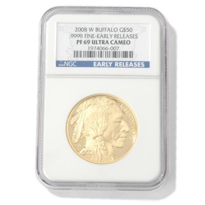 2008 $50 Gold Buffalo Coin PF69 Ultra Cameo Early Release NGC