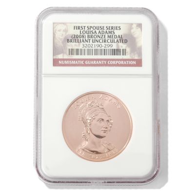 V80054 - 2008 Louisa Adams First Spouse Bronze Medal BU NGC