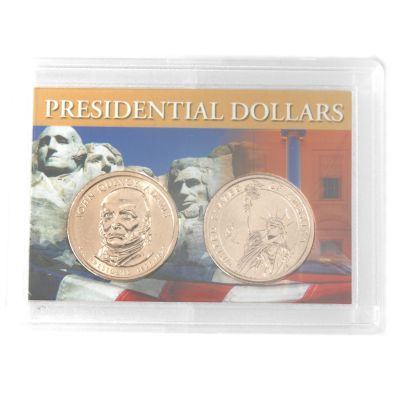 2008 P & D Mints John Quincy Adams Presidential Dollars BU (2 Coins Total)