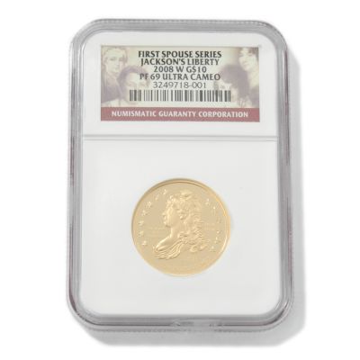 V80139 - 2008 $10 Andrew Jackson Liberty First Spouse Gold Coin PF69 NGC