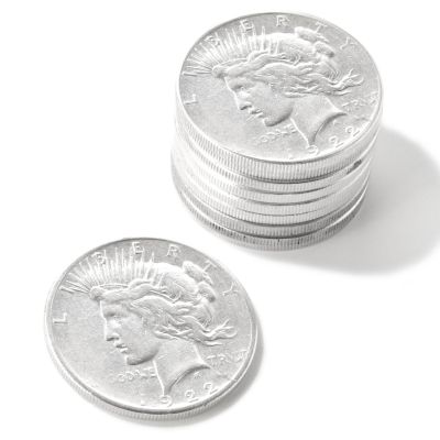 10ct. Peace Dollars Circulated