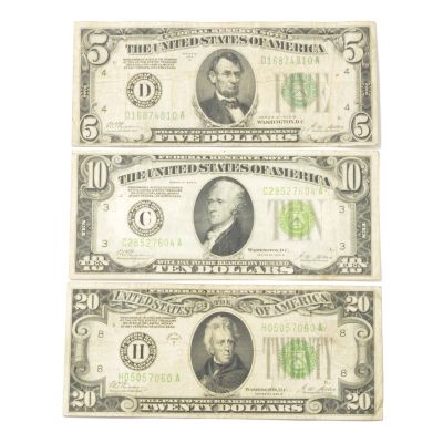 Gold Redeemable Federal Reserve Dollars Folder ($5, $10, $20)