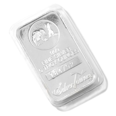 5 oz. .999 Silver Bar w/ Silvertowne Logo