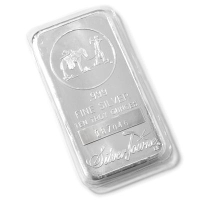 10 oz. .999 Silver Bar w/ Silvertowne Logo