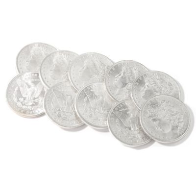 10 Different Morgan Dollars (BU)
