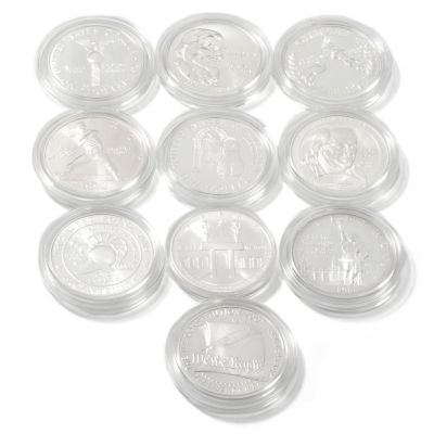 10 Different U.S. Commemorative Dollar Coins (5 Proof & 5 BU)
