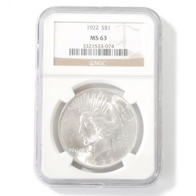 1922 Peace Dollar MS63 NGC
