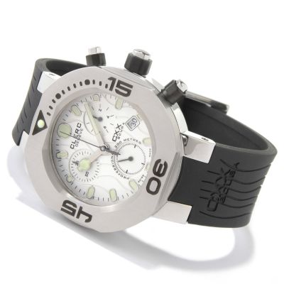 Clerc Men's CXX Scuba Rubber Strap Watch