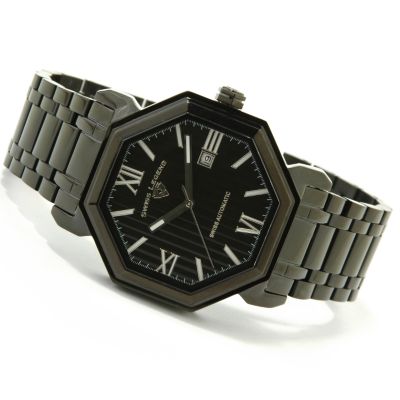 Swiss Legend Men's Octagon Automatic Black IP Stainless Steel Watch