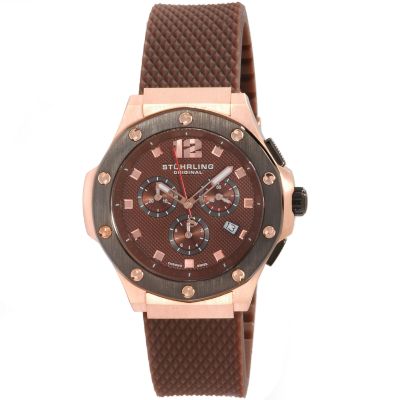 Stuhrling Original Men's Apocalypse Chronograph Rubber Strap Watch