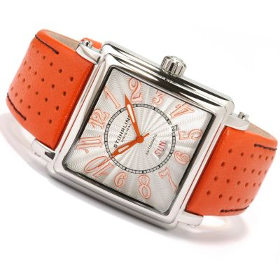 Stuhrling Original Men's Manchester Ozzie Automatic Leather Strap Watch