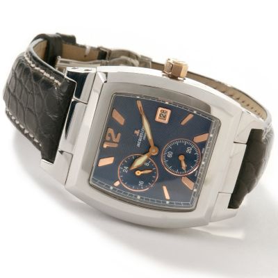 Jacques Lemans Men's Geneve Animus Swiss Quartz Alligator Strap Watch