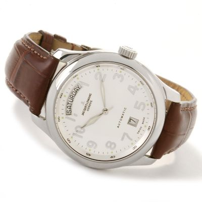 Jacques Lemans Men's Geneve Artis Swiss Automatic Alligator Strap Watch