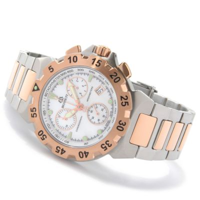 Burett Men's Swiss Quartz Chronograph Stainless Steel Bracelet Watch