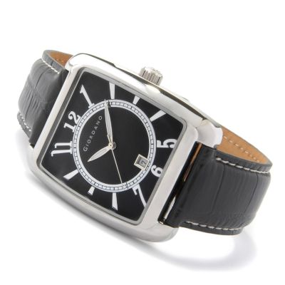 Giordano Men's Quartz Stainless Steel Leather Strap Watch