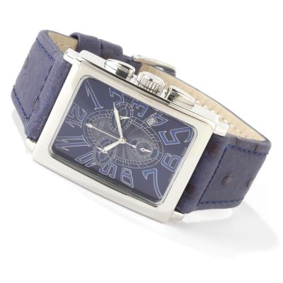 Officina Del Tempo Men's Agadir Chronograph Leather Strap Watch