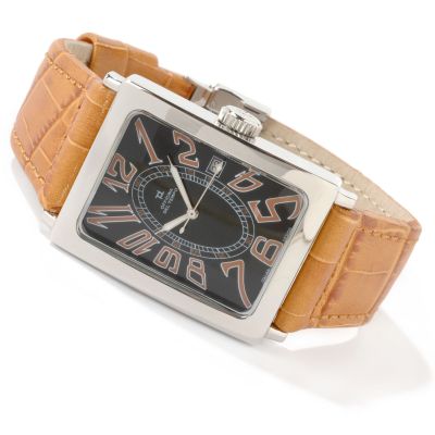 Officina Del Tempo Men's Agadir Quartz Leather Strap Watch
