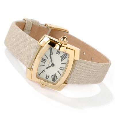 Citizen Women's Eco-Drive Satin Overlay Genuine Leather Watch