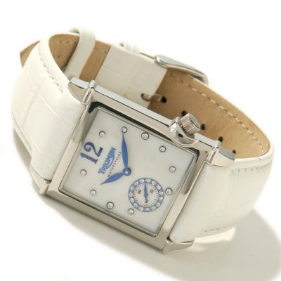 Triumph Women's Swarovski® Crystal Accent Leather Strap Watch