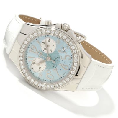 TechnoMarine Women's Diva Diamond Swiss Quartz Chronograph Alligator Strap Watch