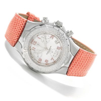 TechnoMarine Women's TechnoLady Diamond Chronograph Lizard Strap Watch