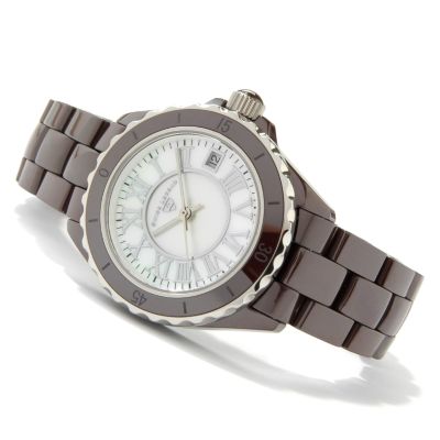 V90621 - Swiss Legend Women's Karamica Brown Ceramic Watch