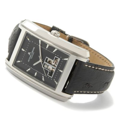 Jacques Lemans Men's Classic Automatic Ostrich Strap Watch