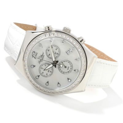 Lucien Piccard Women's Swarovski® Crystal Accent Chronograph Watch